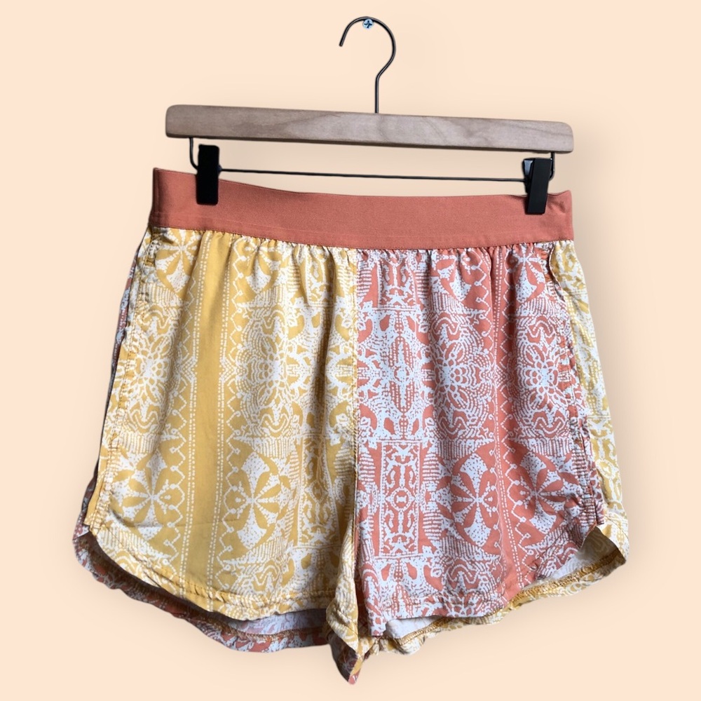 Free People Movement See You Sunday Printed Shorts Bohemian Summer Casual Small